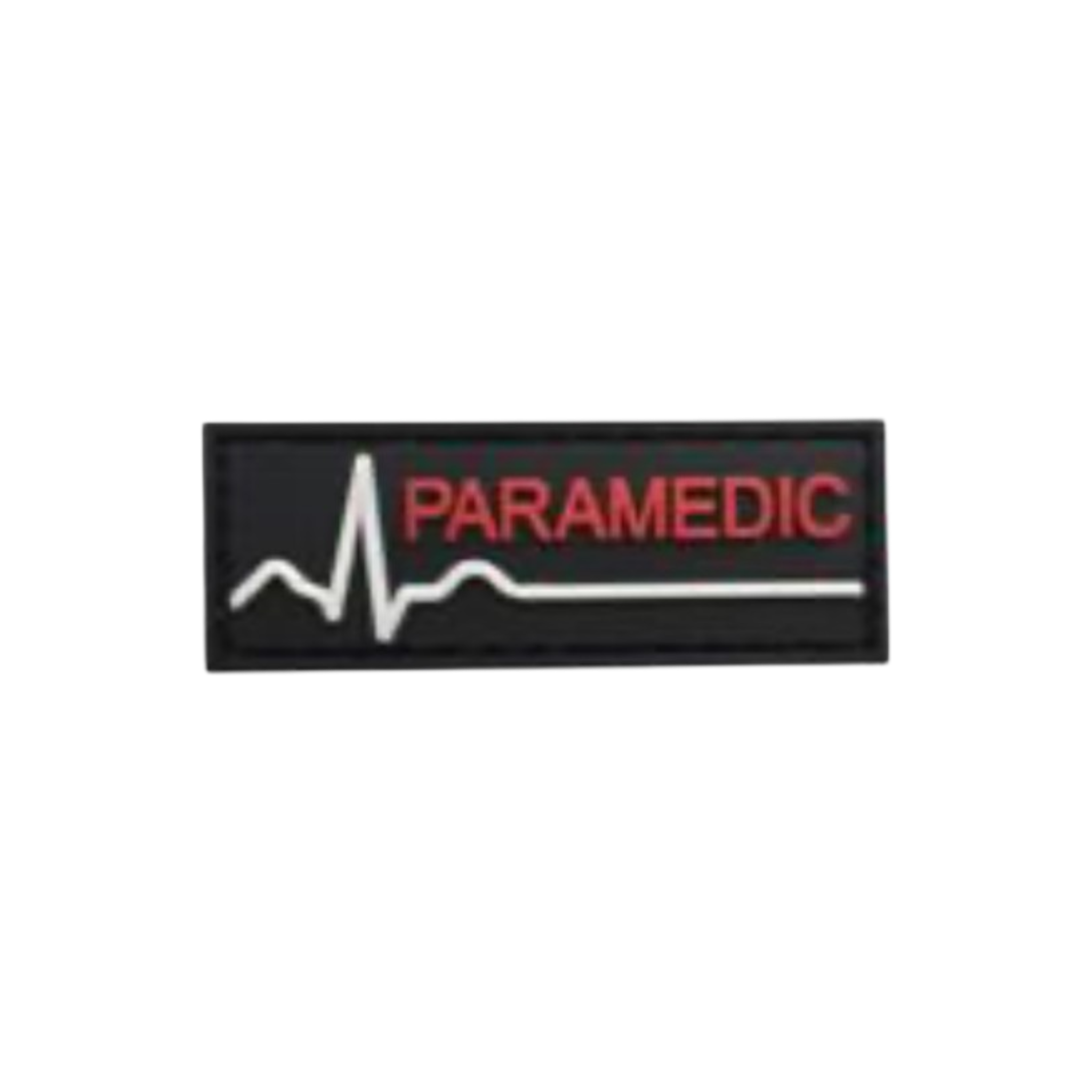 Paramedic Small PVC patch, 2x0.78 inch, EMS identification, velcro backed