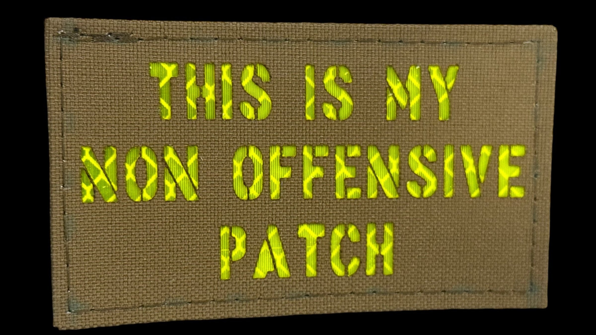 This Is My Non Offensive Patch, 3.5x2 inch, meta humor, velcro backed