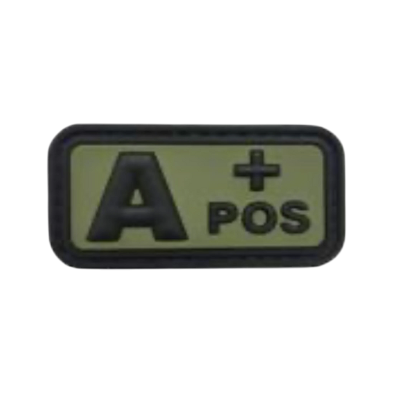 Blood Type Green / Black Small Rectangle - PVC