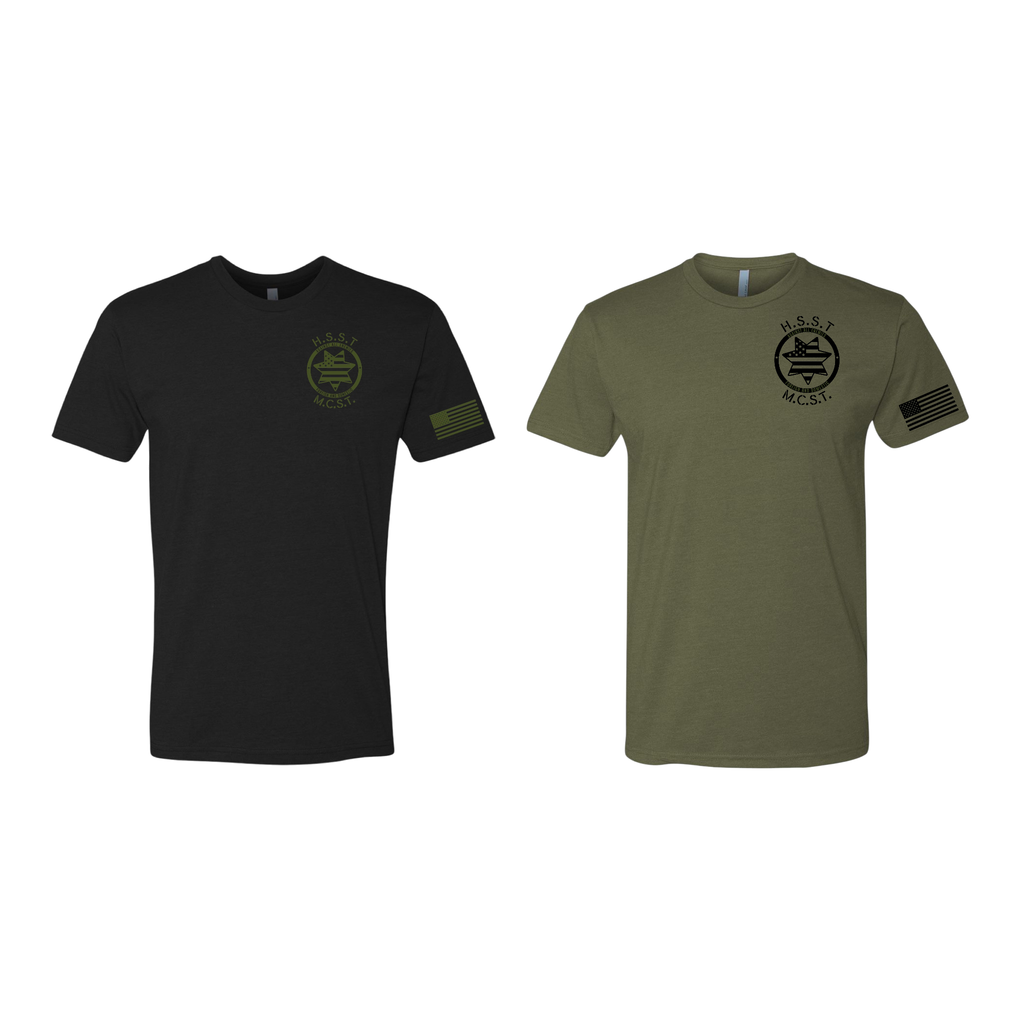 HSST MCST Unit Shirt Black, unit members only, Next Level and performance variants