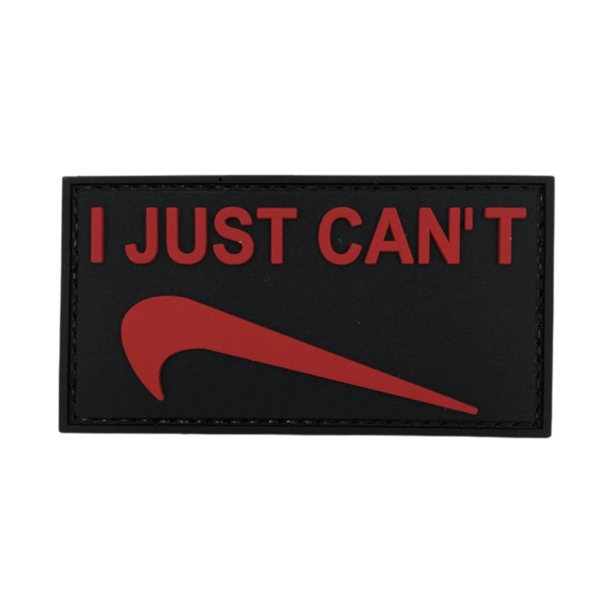 I Just Can't PVC morale patch, 3x1.75 inch, funny, velcro backed