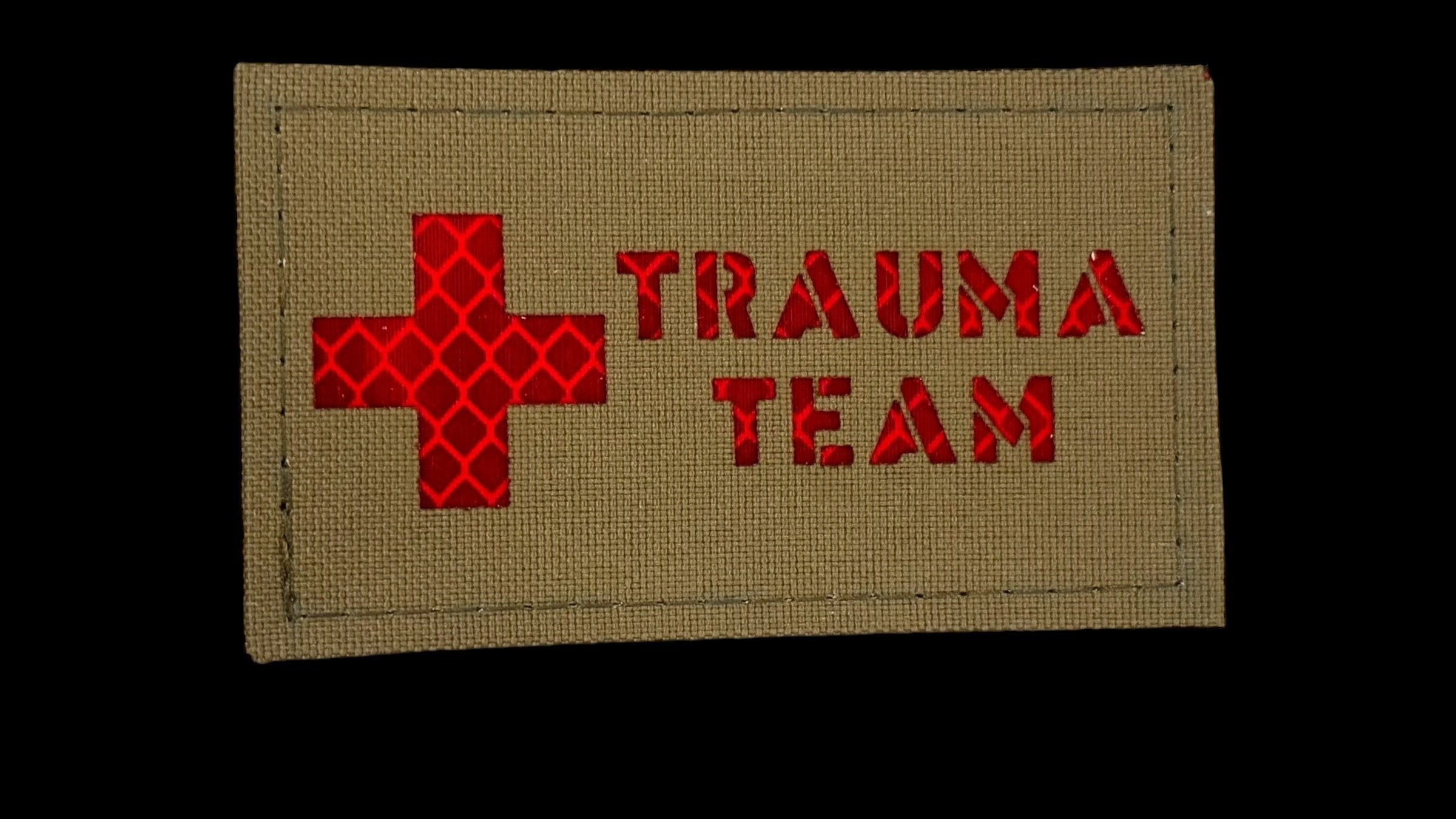 Trauma Team patch, 3.5x2 inch, medical first responder, velcro backed